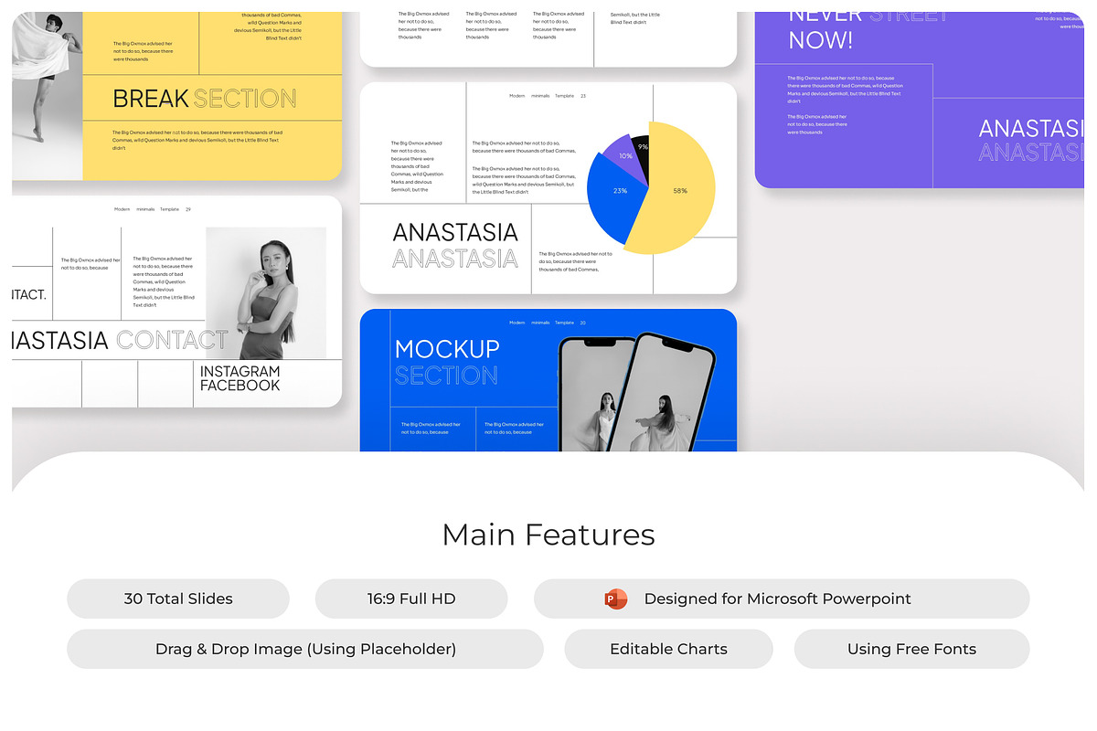 Anastasia- Multipurpose PowerPoint, a Presentation Template by Premast (Photo 2 of 4)