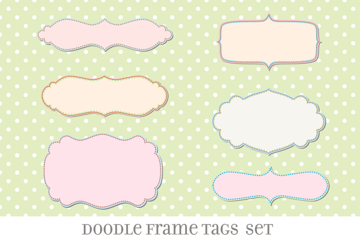 Retro Label Frames Shapes Set No 27, a Shape Add-On by starsunflowerstudio