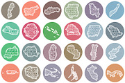 Retro Circular World Countries, an Object Illustration by Eugene Ga (Thumbnail 3 of 7)