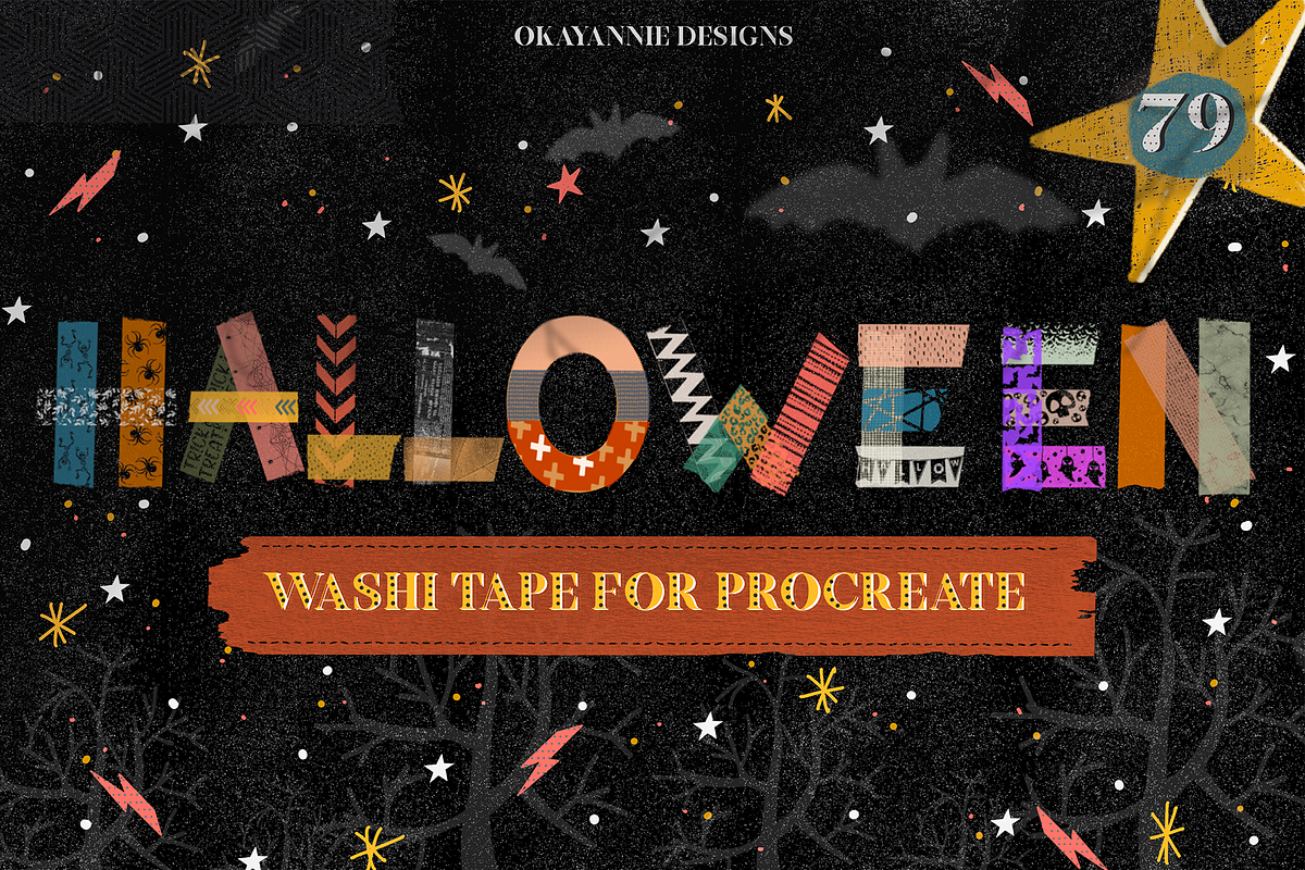 Happy Halloween Procreate Bundle, a Brush Add-On by OkayAnnie Designs (Photo 9 of 18)