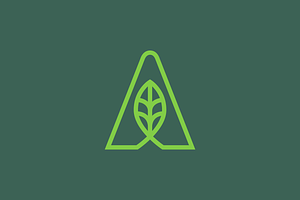 letter a with leaf boho concept logo, a Branding & Logo Template by devastd