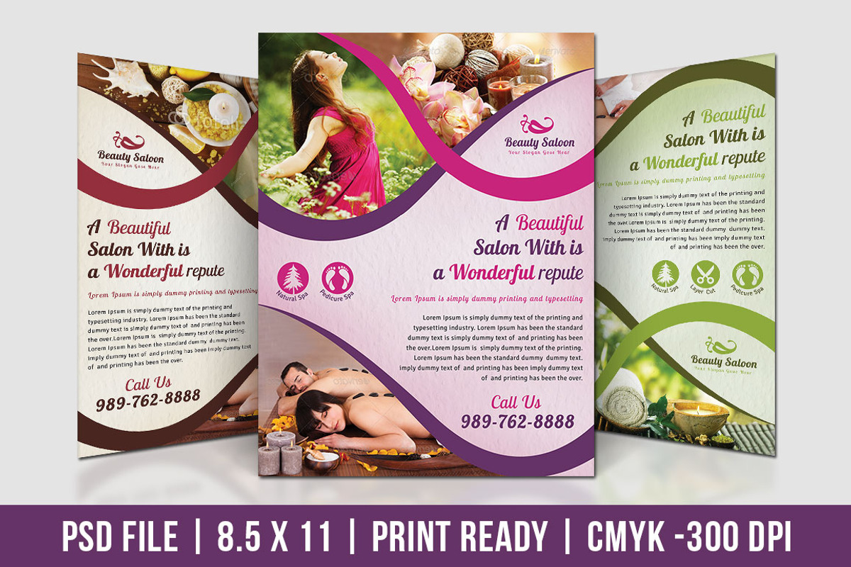 Beauty Salon Flyer, a Flyer Template by Dotnpix (Photo 1 of 5)