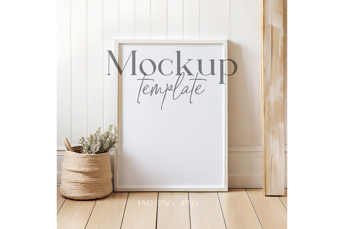 Minimal Frame Mockup, Rustic Decor, a Product Mockup by MockupWizard (Photo 1 of 5)