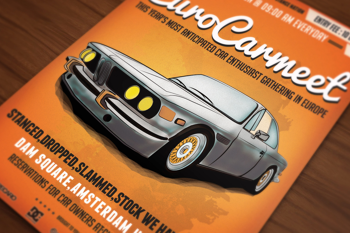 Retro Car Meeting Poster / Flyer III, a Flyer Template by Grafixity (Photo 1 of 2)