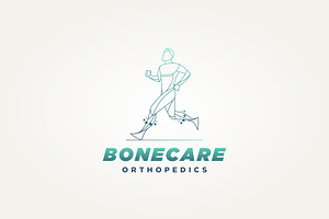 bone care orthopedic line art logo, a Branding & Logo Template by Blazybone