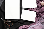 Halloween Card Mockup5x7 5x3.5 3fall, an Advertising Mockup by PawMockups (Thumbnail 3 of 10)