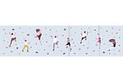 People climbing on bouldering wall, a Sport Illustration by PaperTrident (Thumbnail 3 of 5)