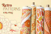 Amazing 70s. Retro Patterns., a Pattern Graphic by Mona Monash (Thumbnail 1 of 8)