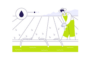 Surface irrigation systems abstract, an Illustration by Visual Generation