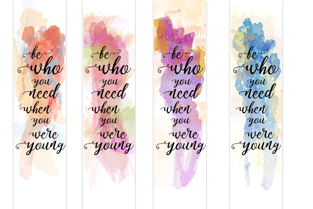 Watercolor Theme Bookmark Bundle, an Illustration by Natsuhisui (Photo 4 of 4)