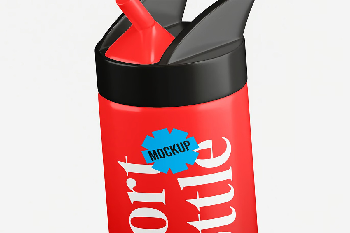 Sport Bottle Mockup, a Household Mockup by renderstockmarket (Photo 2 of 3)