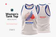 Women's Tank Top Mockups, Front Back, a Shirt Mockup by HelenStock (Thumbnail 1 of 9)