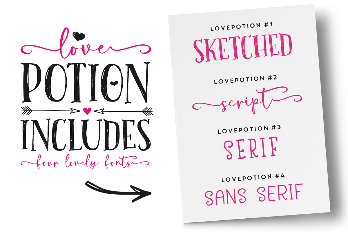 The Lovepotion Font Collection preview 2