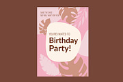 Birthday Party Invitation Floral, a Templates & Theme by studiogstock (Thumbnail 2 of 3)
