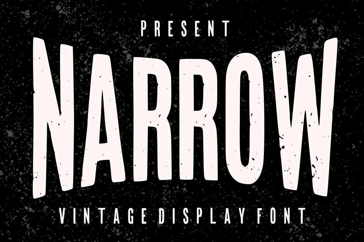 Narrow – Vintage Display Font, a Sans Serif Font by Fourteen Letter (Photo 1 of 6)