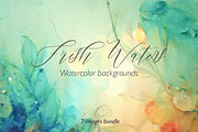 Fresh waters watercolor set, a Texture Graphic by Olha Klein (Thumbnail 1 of 4)