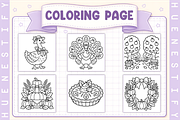Thanksgiving Coloring Book, a Seasonal Illustration by HueNestify (Thumbnail 2 of 4)