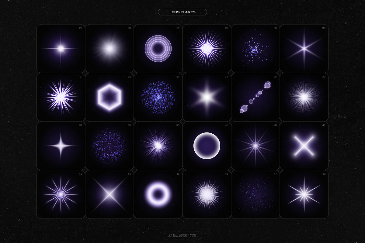 Lightning Bolts & Lens Flares Bundle, a Shape Add-On by Samolevsky (Photo 12 of 16)