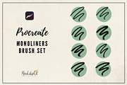 Procreate Monoliner Brush Set, a Brush Add-On by Markdisha Designs (Thumbnail 1 of 9)