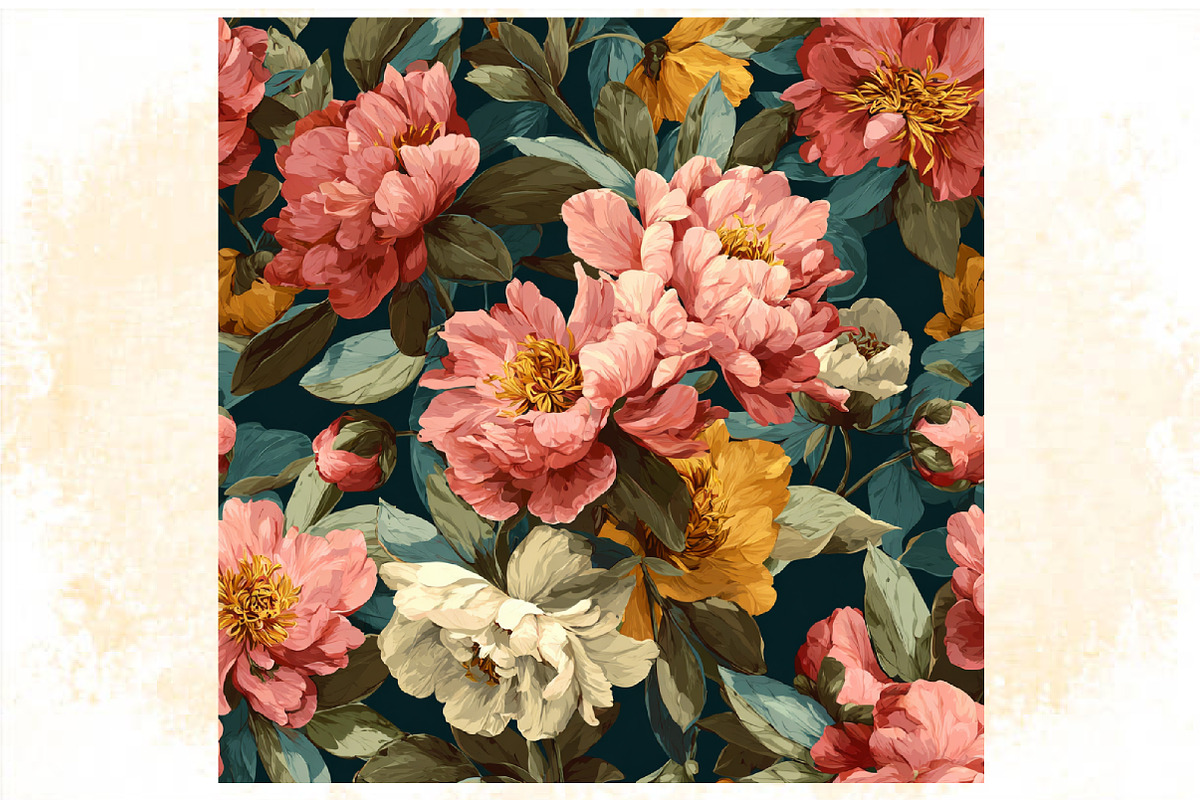 Oversized Floral Seamless Patterns, a Pattern Graphic by SVGArt (Photo 9 of 9)