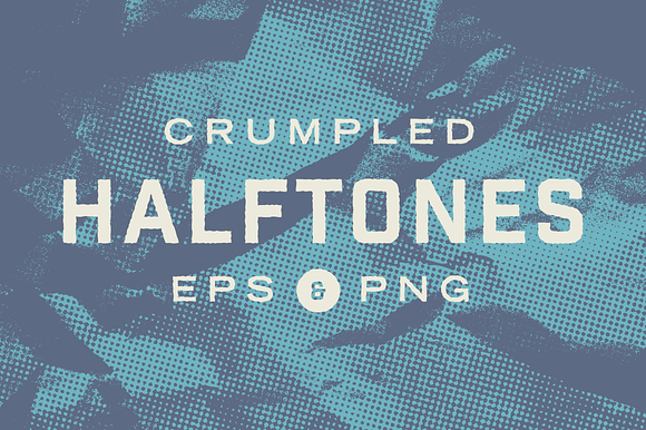 15 Crumpled Paper Halftone Textures preview 8