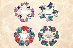 Mothers Day Floral Text Frames