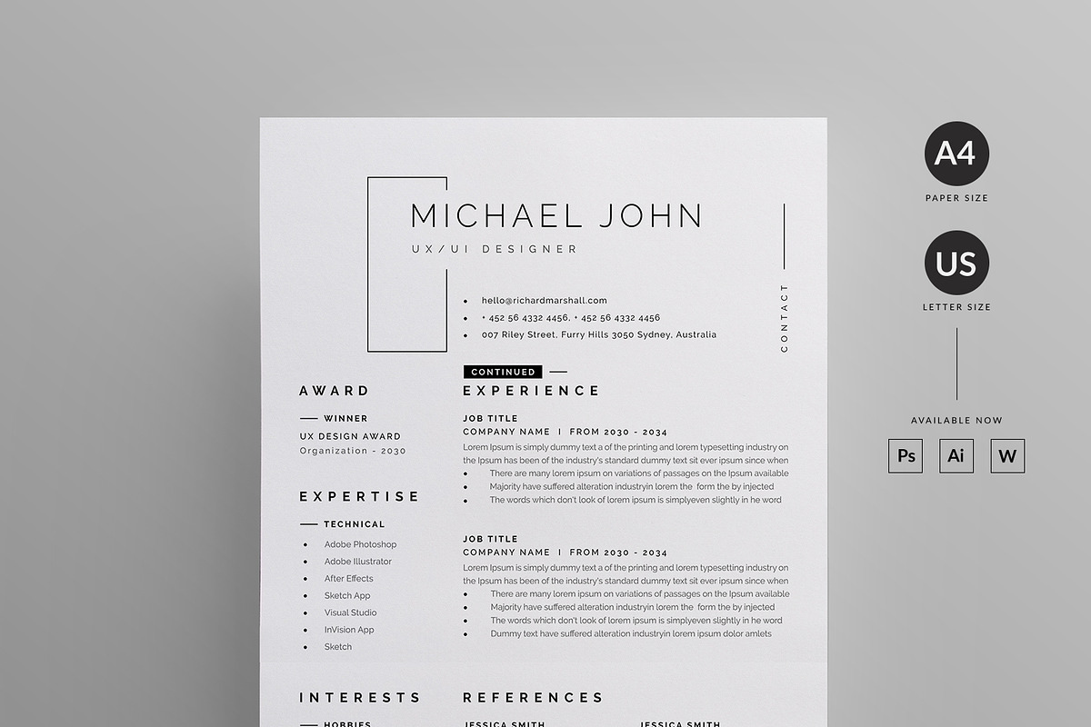 Resume/CV, a Resume Template by Reuix Studio (Photo 2 of 5)