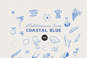 COASTAL BLUE Summer Icons & Frames, an Object Graphic by Lana Elanor (Thumbnail 6 of 9)