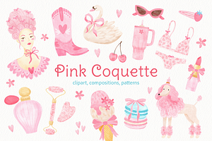 Pink Coquette Clipart Collection