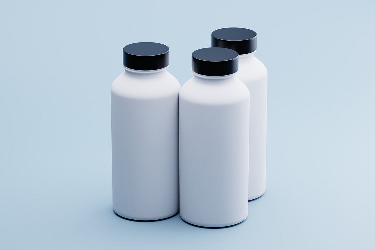 10 Bundle 3D Render Bottle Mockup, a Food & Drink 3D Model by Astuti Studio (Photo 7 of 11)
