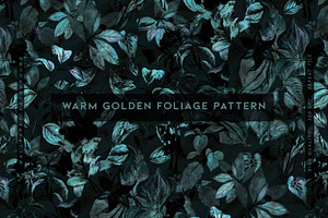Warm Golden Foliage Pattern