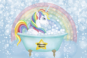 Watercolor Unicorn, an Illustration by Whimseez (Thumbnail 2 of 4)