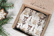 Watercolor Clipart-VELVET CHRISTMAS, a Decorative Illustration by Beigetime (Thumbnail 4 of 17)