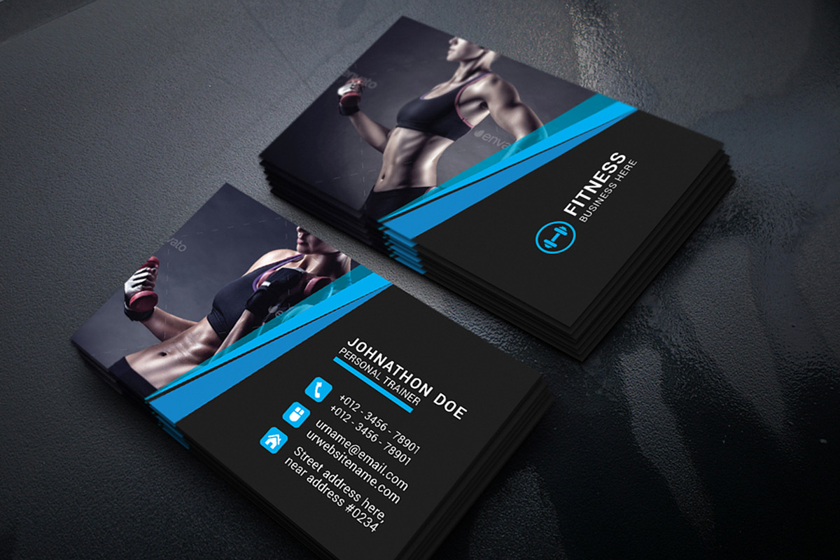 Fitness Business Card, a Business Card Template by Creative_Arts (Photo 2 of 6)
