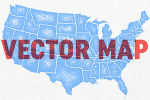 United States Map - AI & PSD