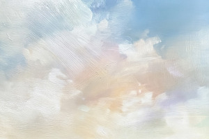 Abstract coastal landscape painting showing a tranquil beach scene with gentle, a Seasonal Illustration by Studio ANNA