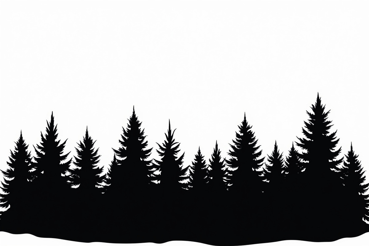 Pine Forest Silhouette Bundle, a Graphic by balal (Photo 6 of 16)