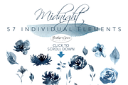 Indigo Blue Watercolor Flowers, an Illustration by Feather Grace Designs (Thumbnail 8 of 10)