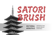 Satori Brush Font - Asian Brush Ink, a Handwritten Font by Nocturnal Workspace (Thumbnail 1 of 6)