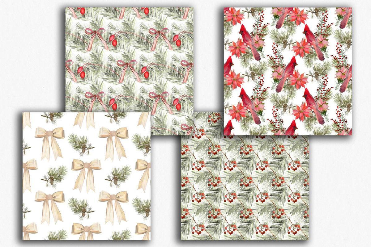Christmas seamless digital papers, a Pattern Graphic by Vasmila (Photo 5 of 8)