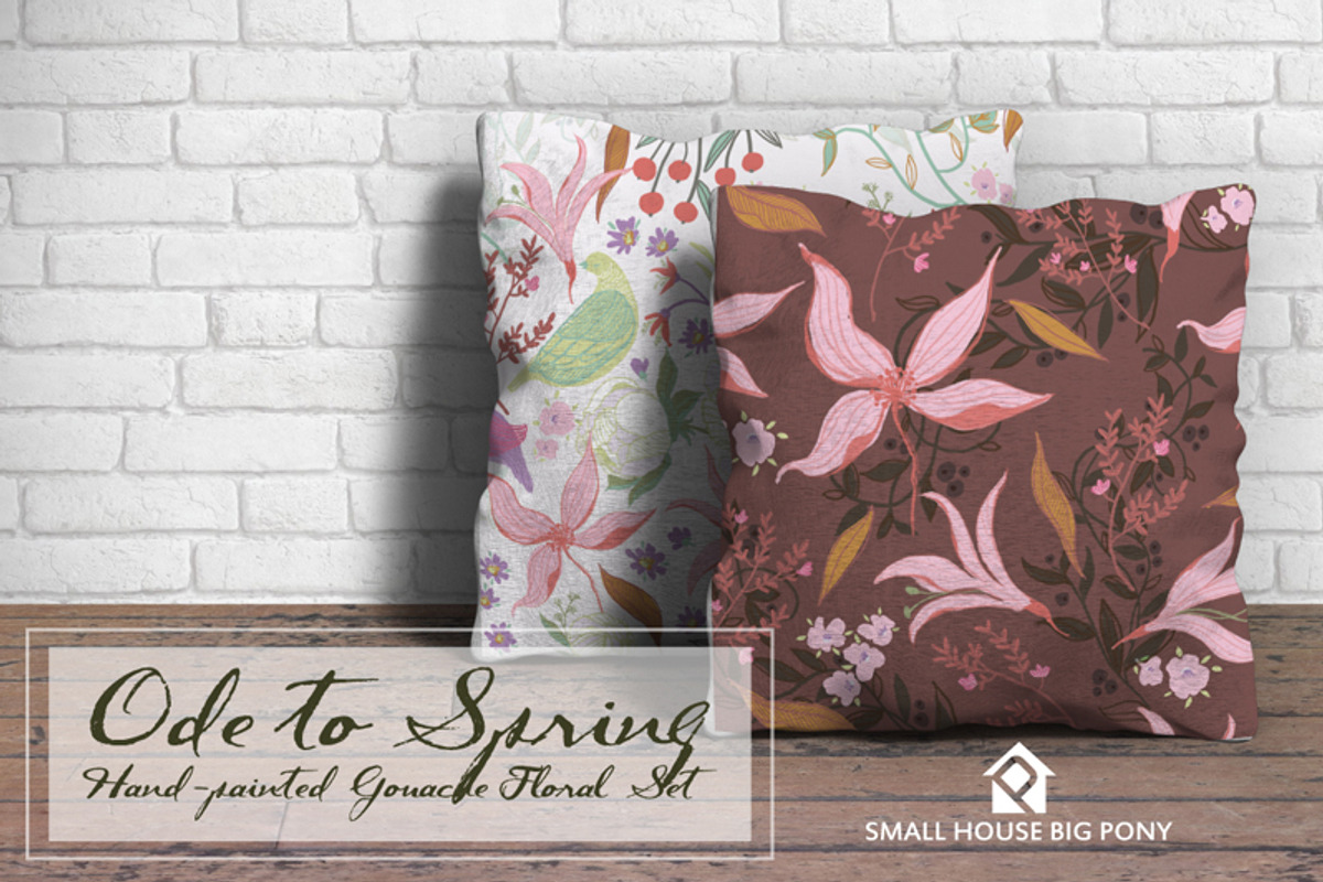 Ode to Spring- Gouache Floral Set, an Illustration by SmallHouseBigPony (Photo 3 of 13)