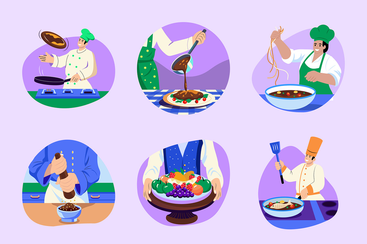 Cooking and Food Illustration Set, a Food Illustration by Creative Stall (Photo 9 of 9)