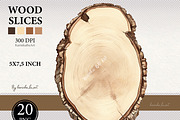 20 Wooden slices Watercolor clipart, an Illustration by KarinkaBU (Thumbnail 6 of 9)