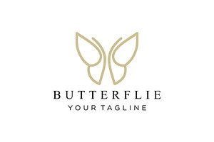 Vector Logo Butterfly Wings