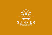 Logo Badge Summer Camp Tent Sunrise, a Branding & Logo Template by Signatoro (Thumbnail 3 of 3)