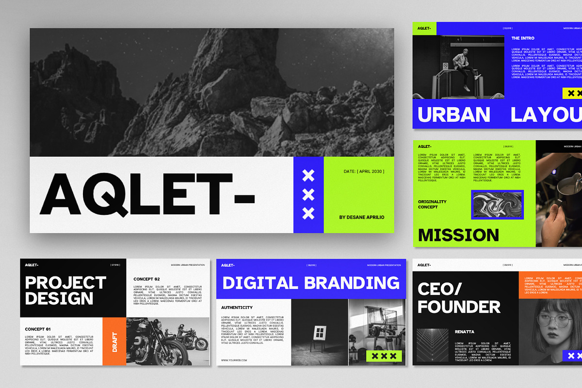 AQLET Urban Google Slide Template