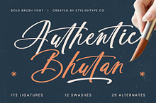 Authentic Bhutan Bold Brush Font