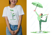 Girl Dancing in the Rain, a Person Illustration by Yurals Art (Thumbnail 4 of 7)