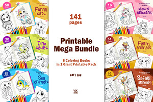 Animal Coloring Pages for Kids, an Animal Illustration by vik.stock