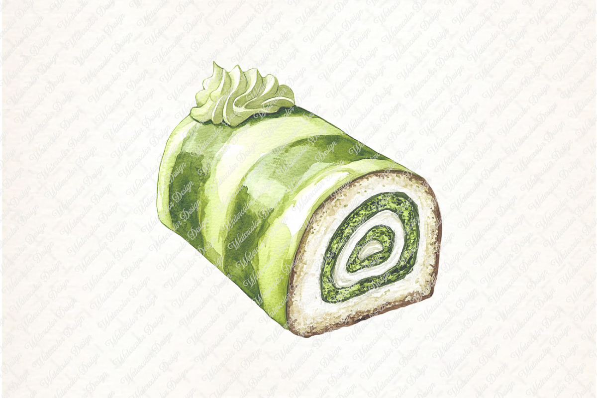 Pastries Watercolor Clipart Set, an Illustration by Watercolor design (Photo 8 of 12)